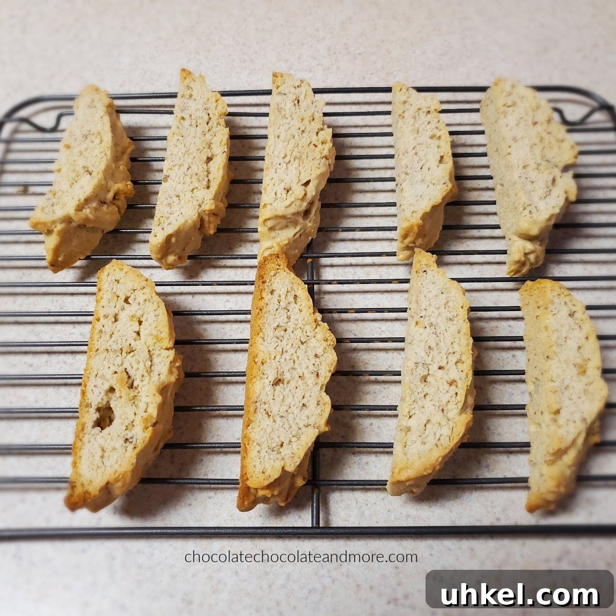 Crisp Italian Biscotti Recipe for Perfect Coffee Dipping 3 several slice of biscotti cooling on a wire rack