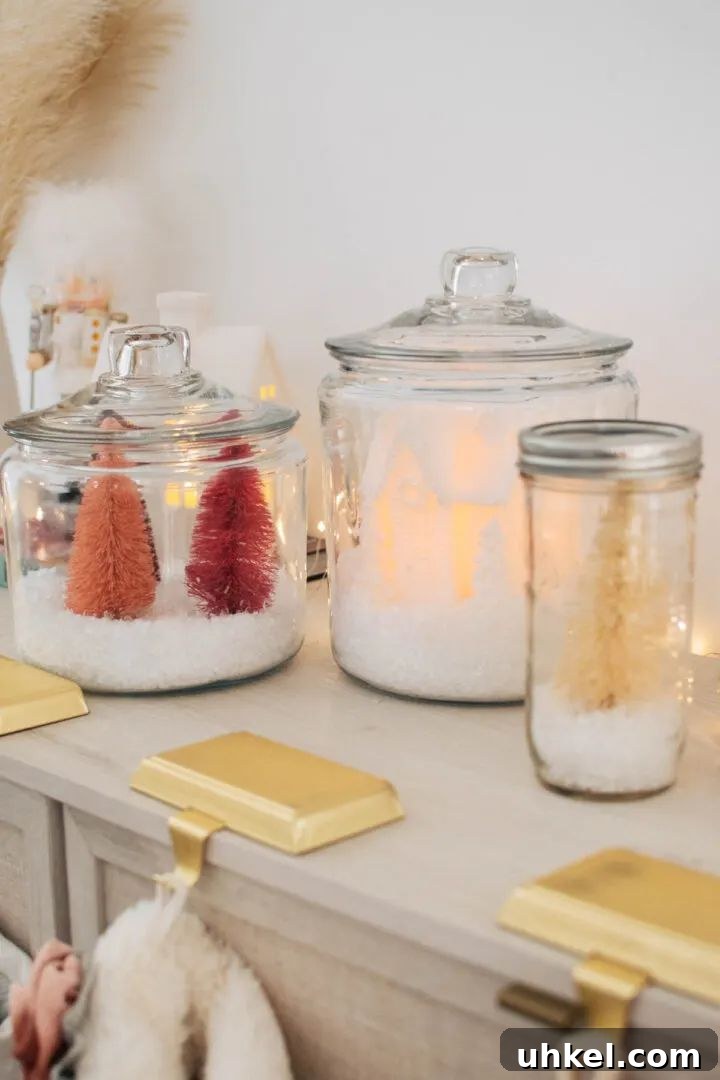 31 Cozy Winter Home Decor Ideas to Refresh Every Room 11 Christmas jar decor