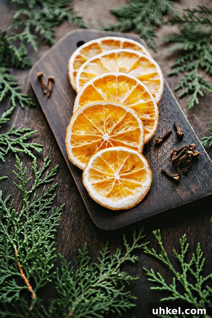 31 Cozy Winter Home Decor Ideas to Refresh Every Room 28 DIY dried orange slices