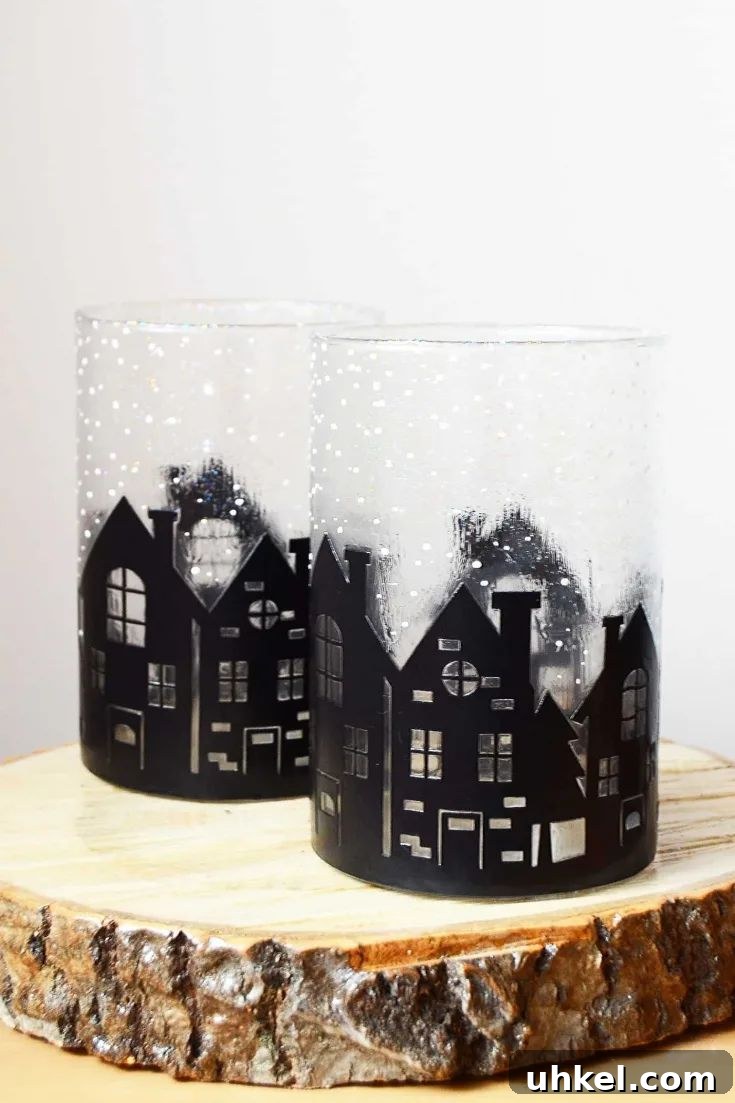 31 Cozy Winter Home Decor Ideas to Refresh Every Room 30 winter village vase