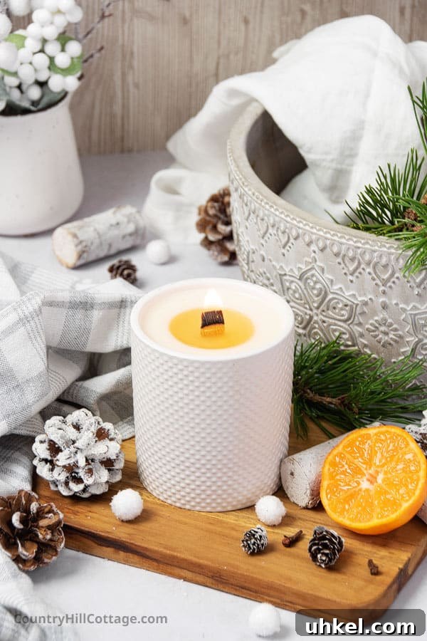 31 Cozy Winter Home Decor Ideas to Refresh Every Room 31 winter wooden stick candle
