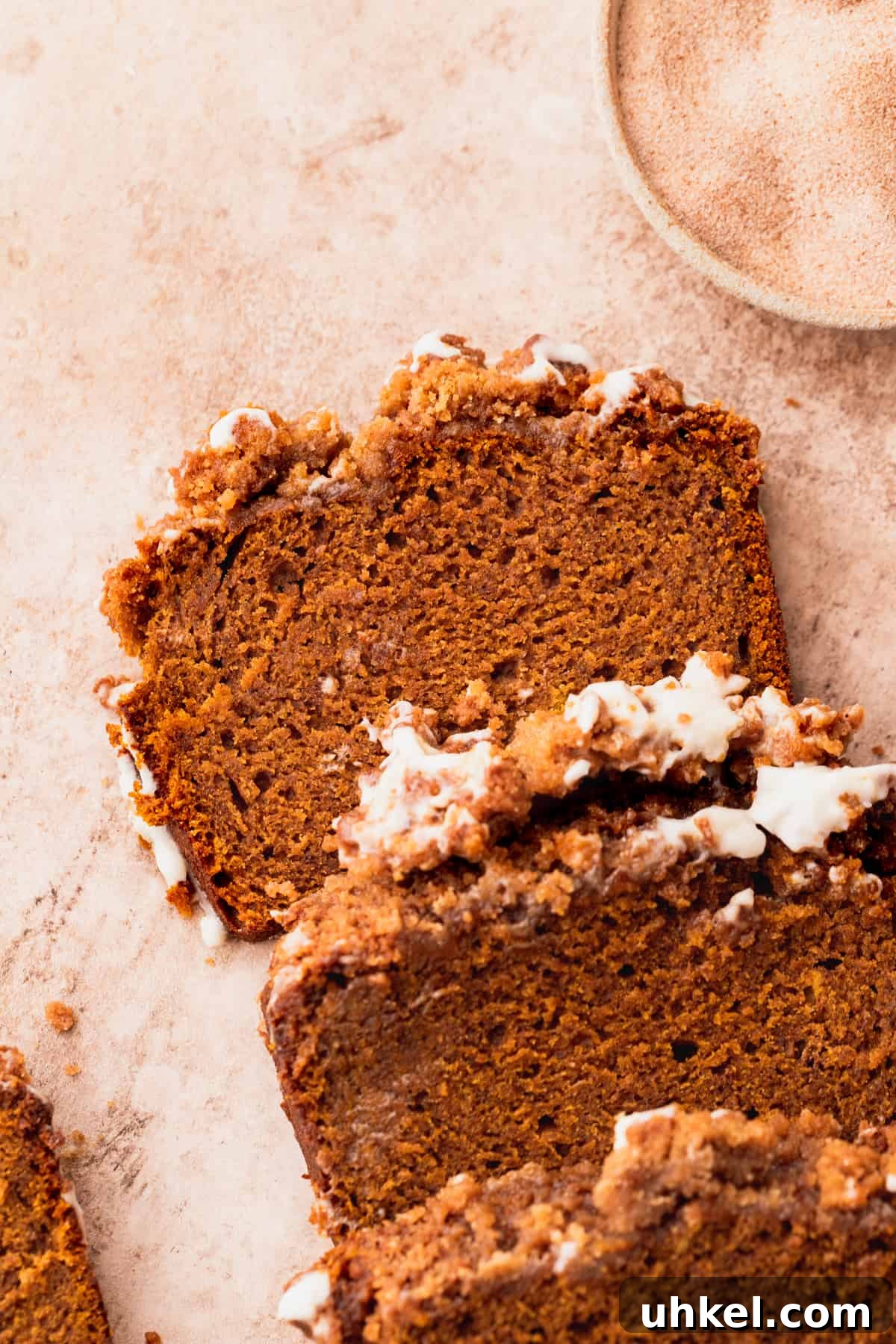 Pumpkin Bread with Cream Cheese Frosting Recipe and Tips 11 Stacks of pumpkin bread.