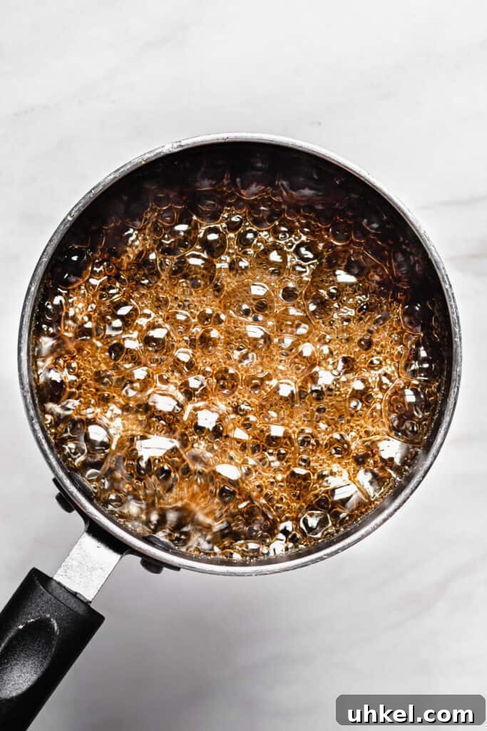 Build a DIY S'mores Bar for the Perfect Party Dessert 8 brown sugar syrup bubbling and ready to go