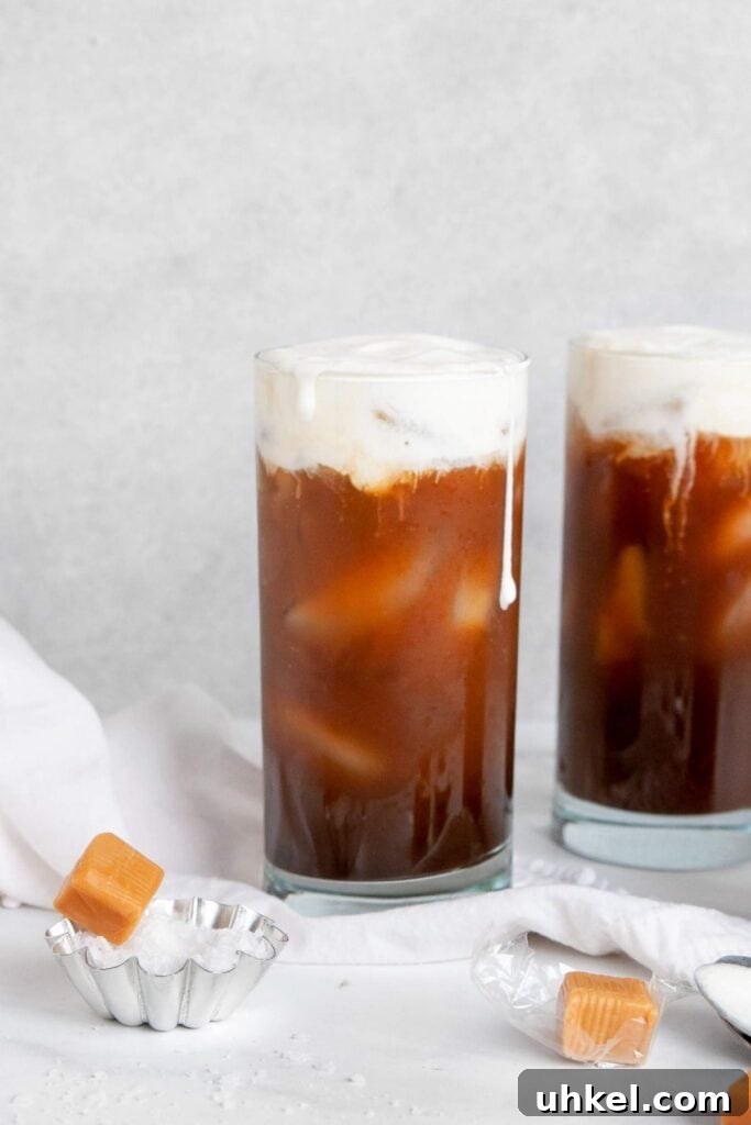 Starbucks Salted Caramel Cream Cold Brew: Flavor & Nutrition Guide 2 Salted Caramel Cold Brew in a glass