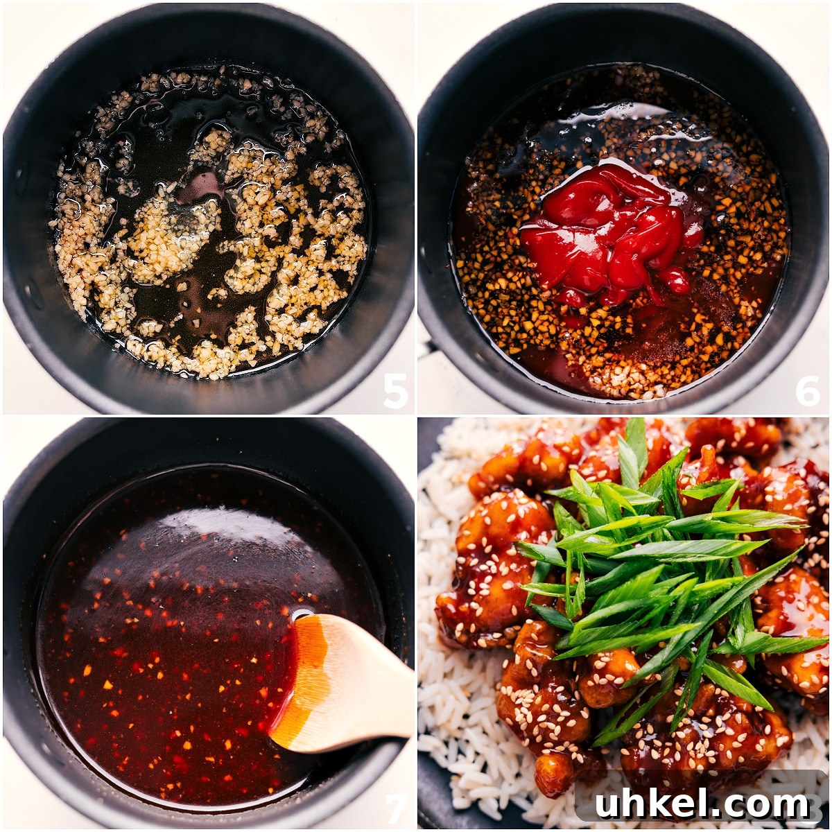 Flavor Packed And Simple Korean Chicken Recipe The sauce whisked together in a pot and then the fried chicken added to it for a flavorful Korean chicken recipe.