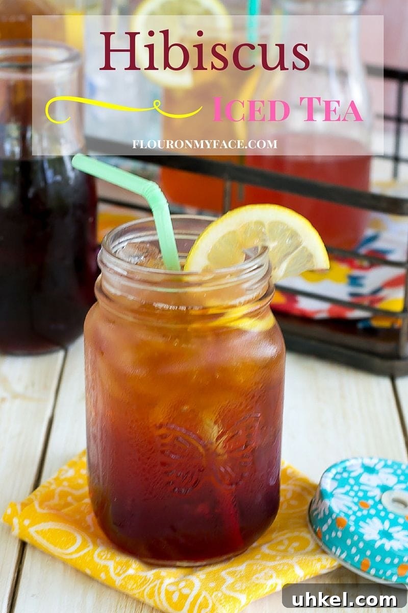 Refreshing Hibiscus Iced Tea Recipe for Summer (Simple Steps) 2 Hibiscus Iced Tea recipe made with a hibiscus simple syrup