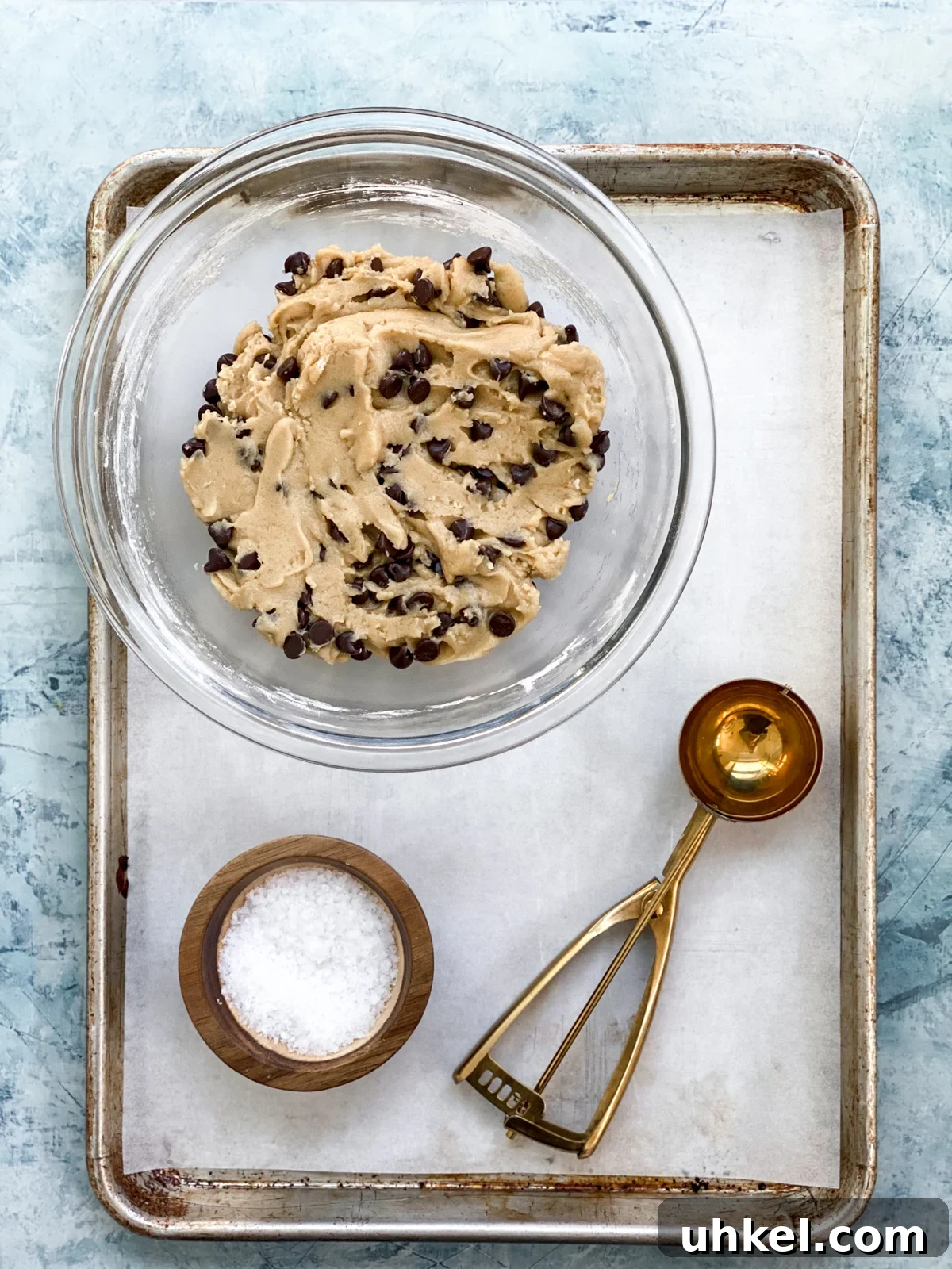 Chewy Chocolate Chip Cookies Without Butter: Soft & Updated Recipe 11 scooping dough