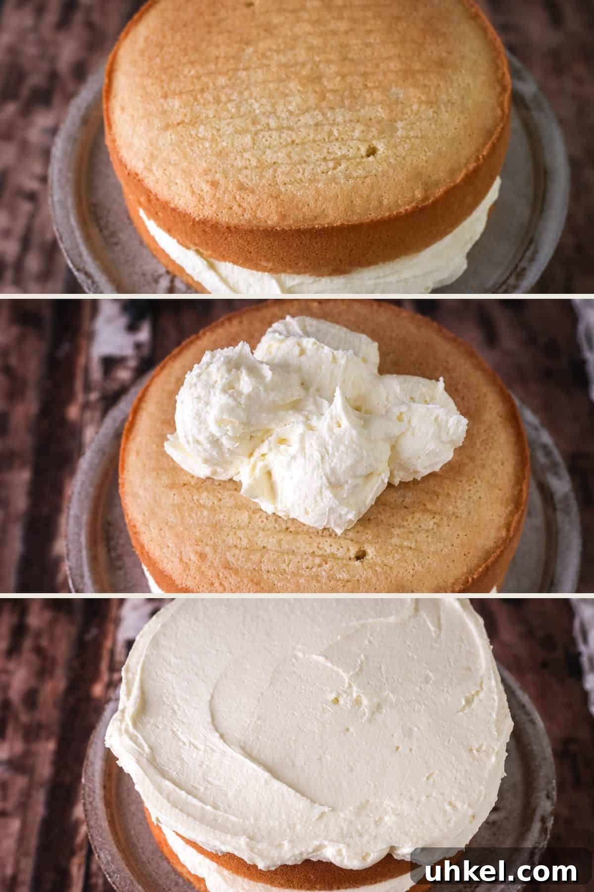 Coconut Cake Without Gluten: Moist Recipe for Allergy-Friendly Celebrations 16 Second cake layer added to the cake. Buttercream added to the top then smoothed.
