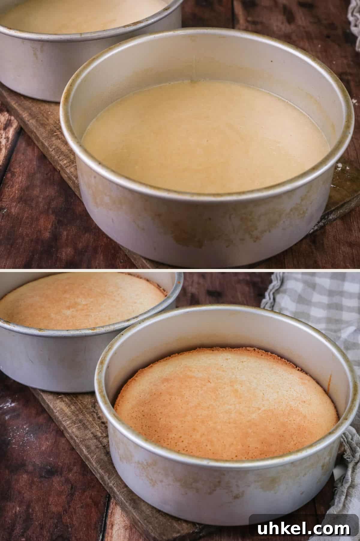 Coconut Cake Without Gluten: Moist Recipe for Allergy-Friendly Celebrations 10 Cake batter poured into cake tins. Baked golden.