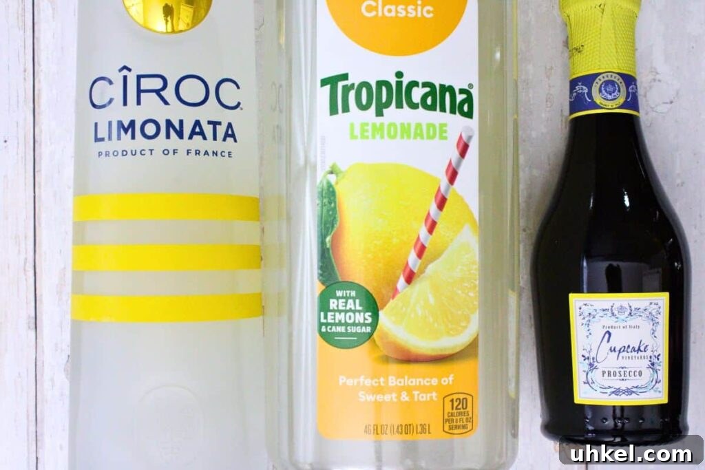 Cîroc Lemonade Spritzer Recipe — Refreshing Vodka Limonata Spritz 4 ingredients to make vodka lemonade spritzer