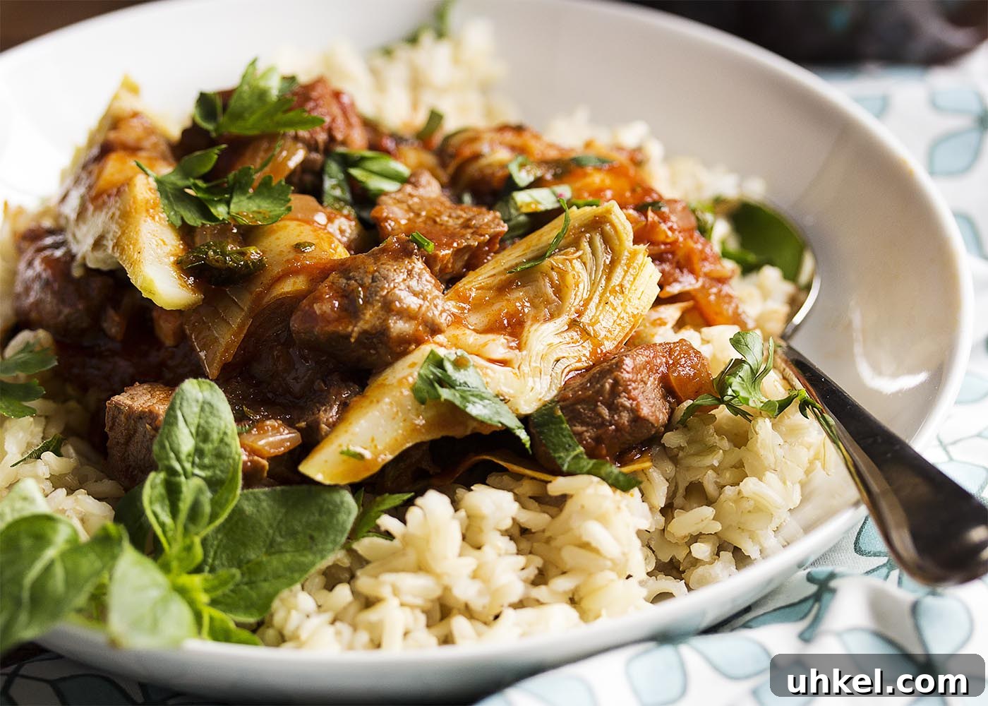 Lamb and Artichoke Stew Lamb and Artichoke Stew with fresh herbs