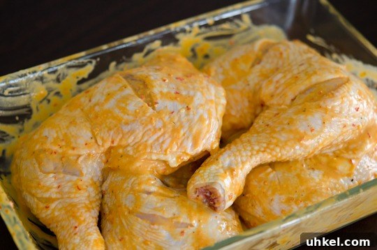 piri piri chicken-5 Chicken legs are coated with peri peri sauce marinade,