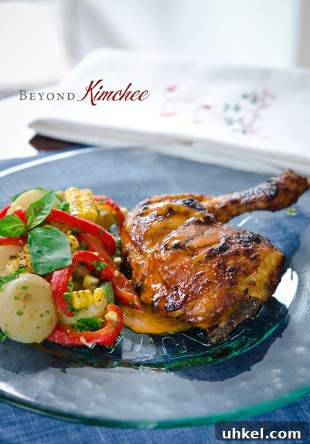 Piri-piri-chicken2 Portuguese Piri-Piri Chicken is served with potato corn salad.