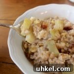 Apple Pie Oatmeal Recipe — Warm Spiced Breakfast Bowl 3 Packed with walnuts, raisins, and cinnamon, this apple pie oatmeal is healthy fall comfort food