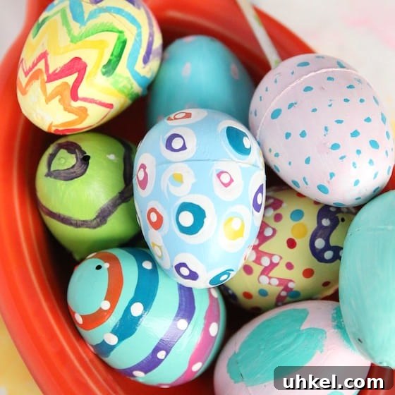 Hand-Painted Plastic Easter Eggs: DIY Decorating Ideas and Tips 9 square painted plastic eggs