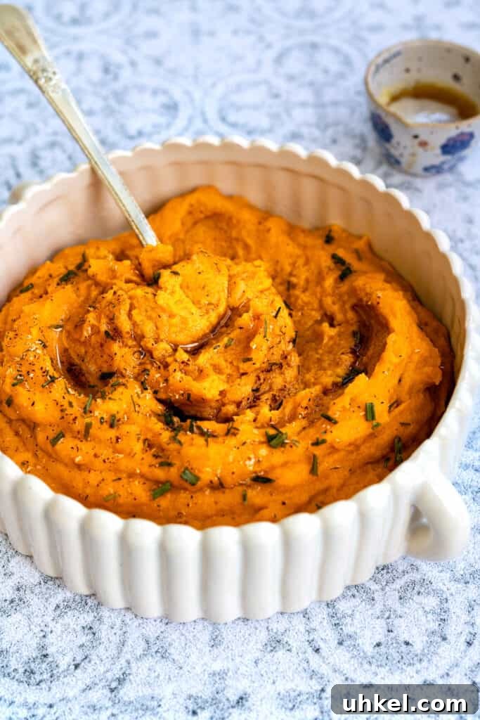 bowl of whipped sweet potatoes