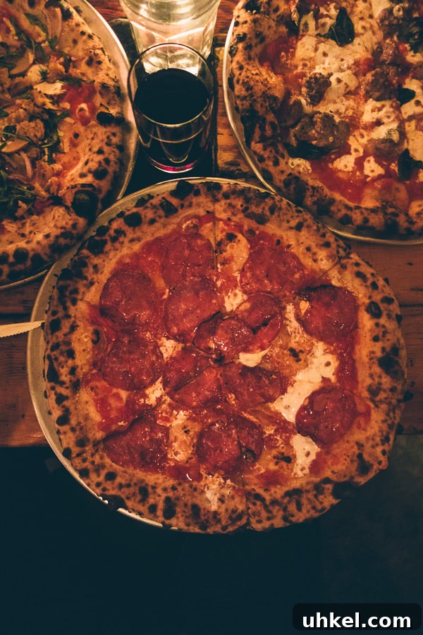 Is This New York’s Top Pizza Spot? 3 selection of pizzas at Paulie Gees pizza Brooklyn New York