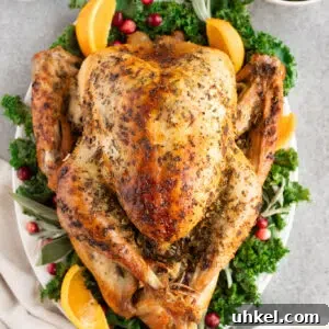 fool proof thanksgiving turkey recipe served on a plate