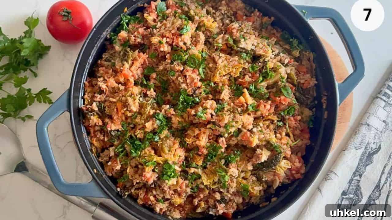 13 Budget-Friendly One-Pan Bakes Everyone Loves This Year 12 Cabbage Roll Casserole with Ground Beef and Rice
