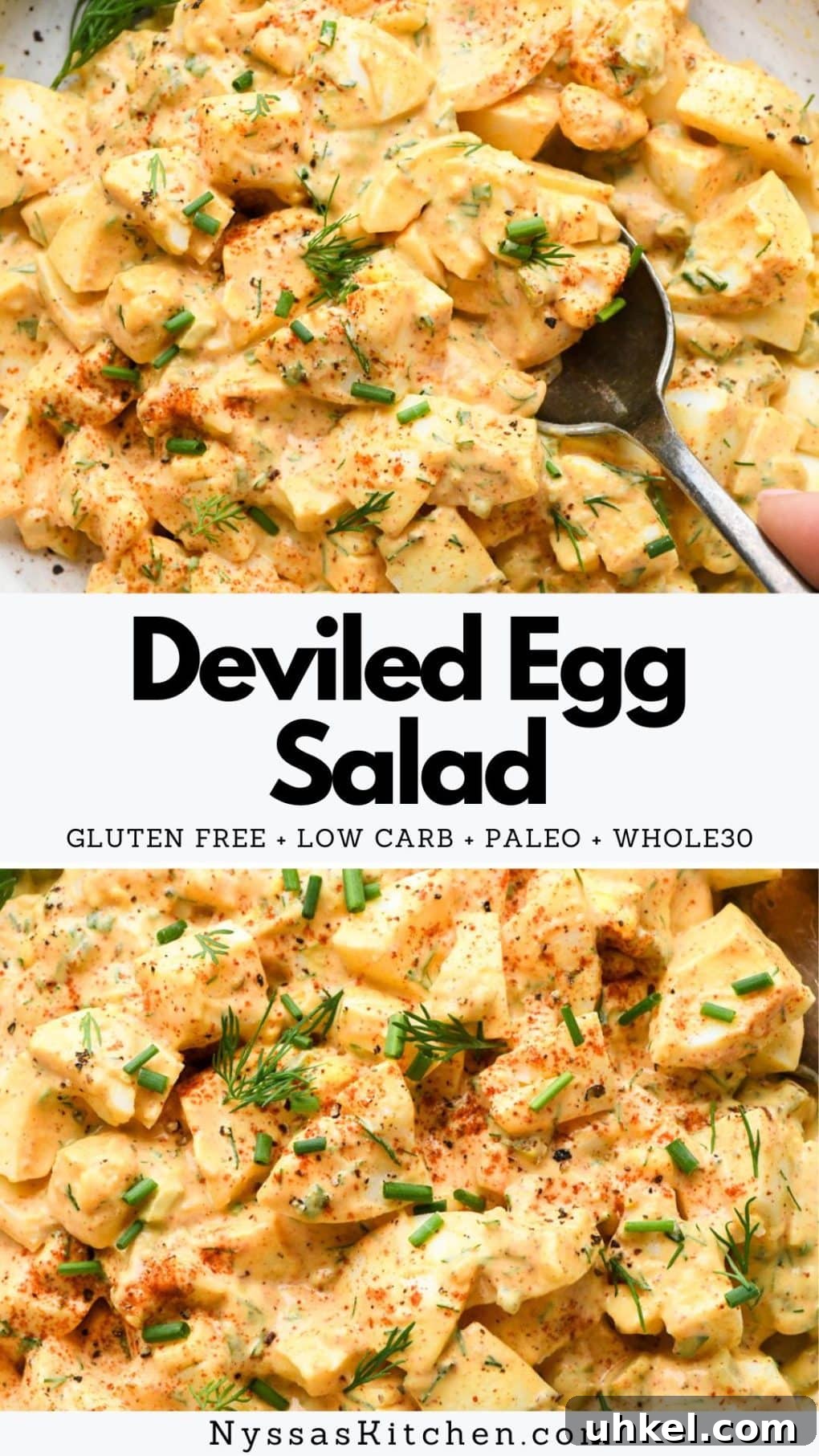 Creamy Deviled Egg Salad Recipe — Ready in 30 Minutes 14 Pinterest pin for Deviled Egg Salad