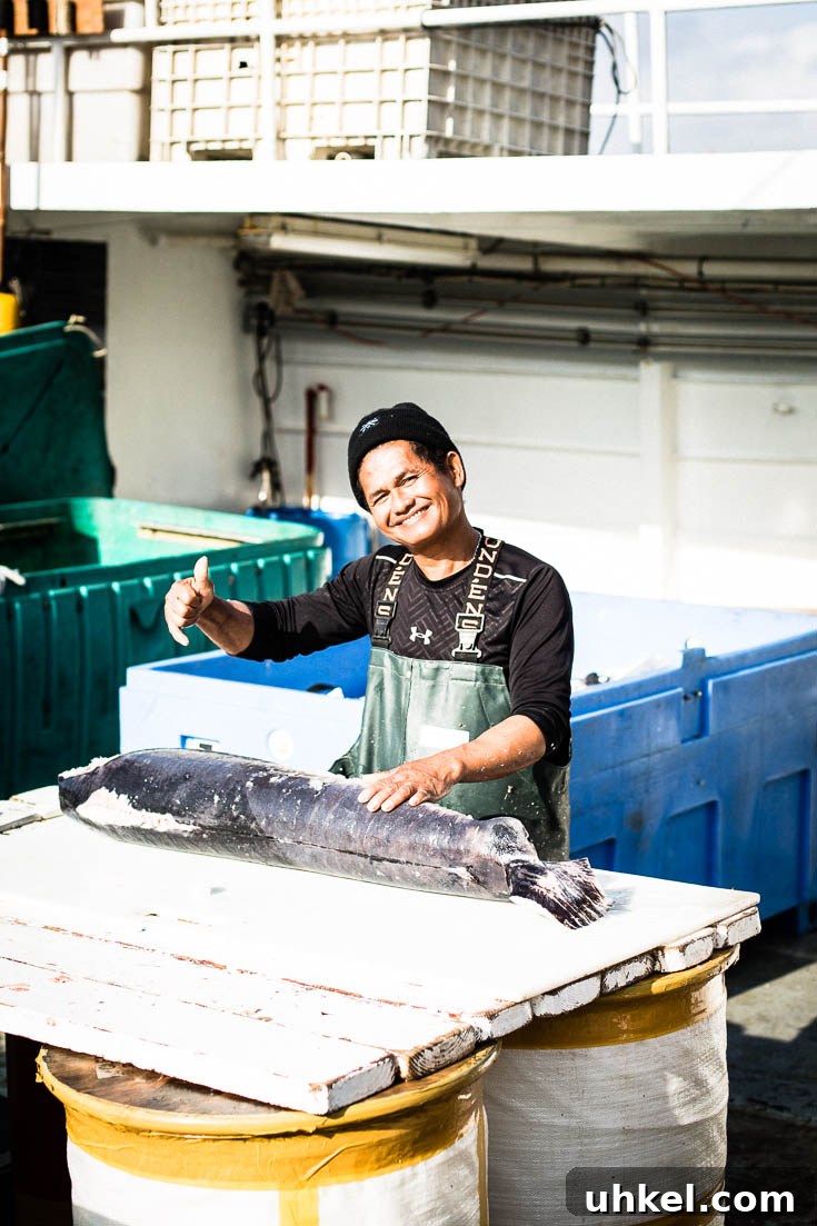 Pacific Horizon fisherman at Tuna Harbor Dockside Market