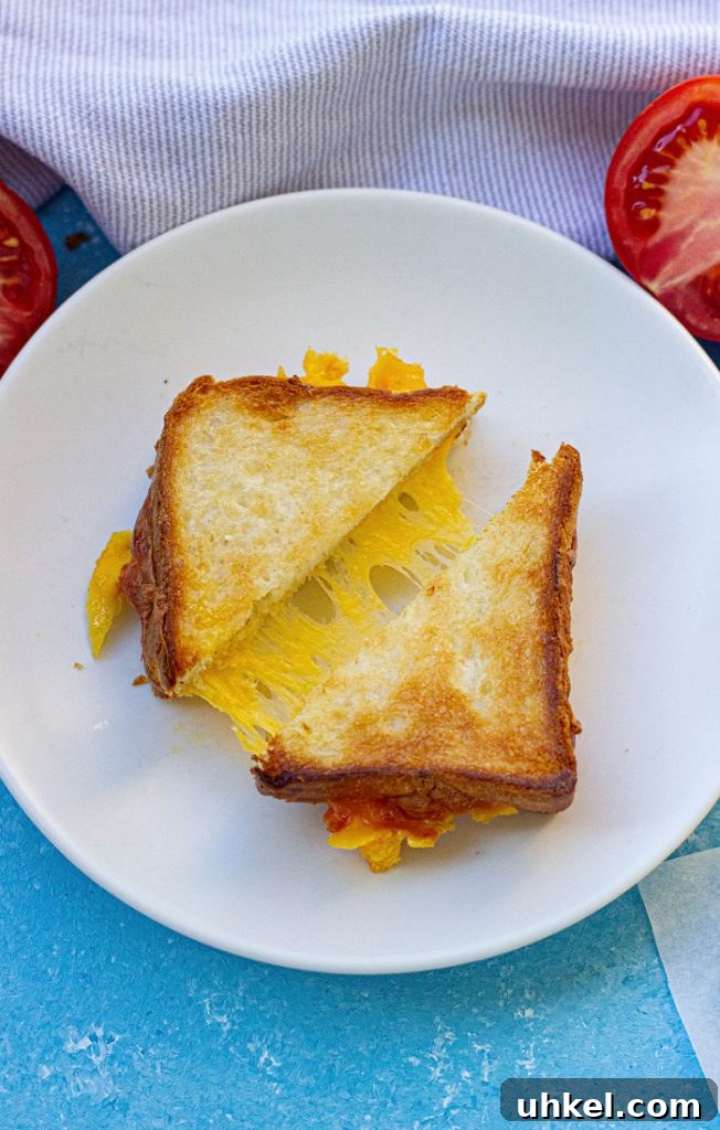 Stacked grilled cheese