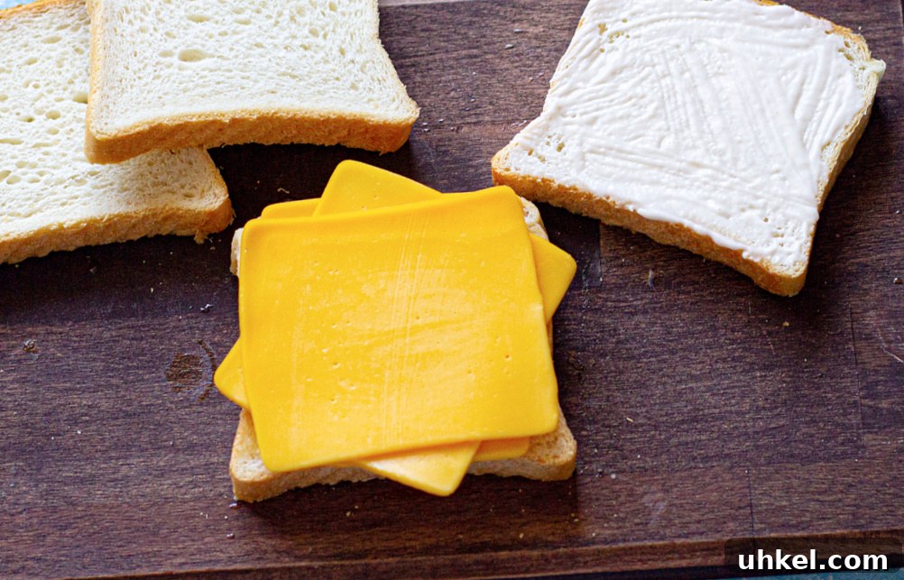 Golden grilled cheese