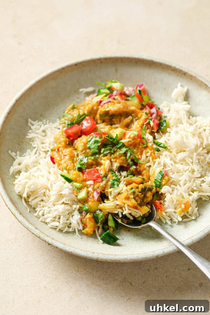 Authentic Masoor Dal (Red Lentil) Recipe for Perfect Flavor 20 Half-eaten bowl of Masoor dal and rice.