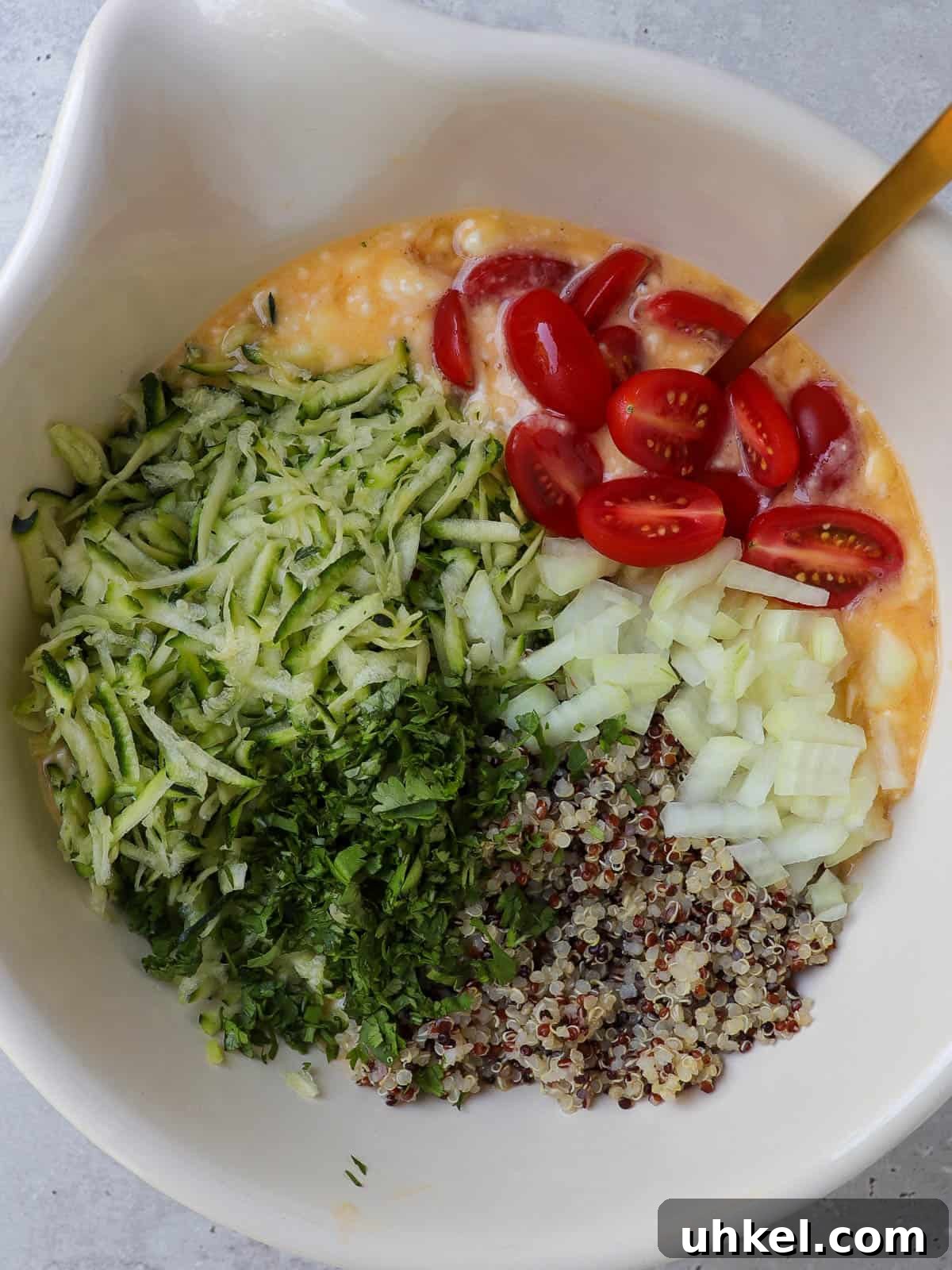 Ingredients in mixing bowl.