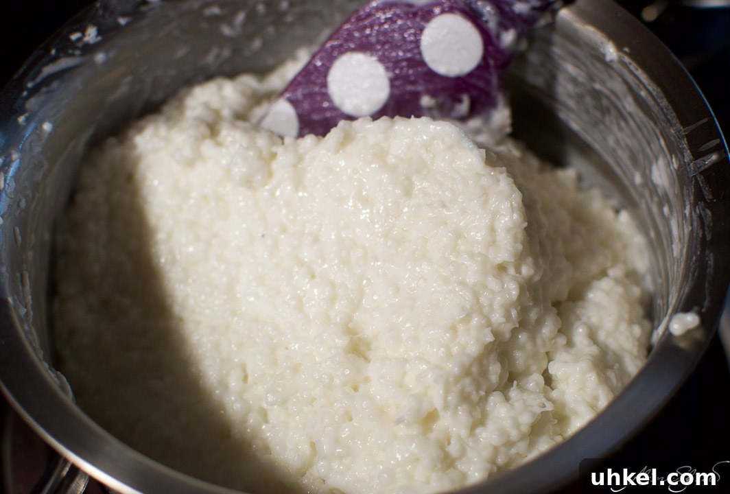 Brazilian Tapioca Pudding Recipe (Pudim de Tapioca) 10 Mixing tapioca pudding