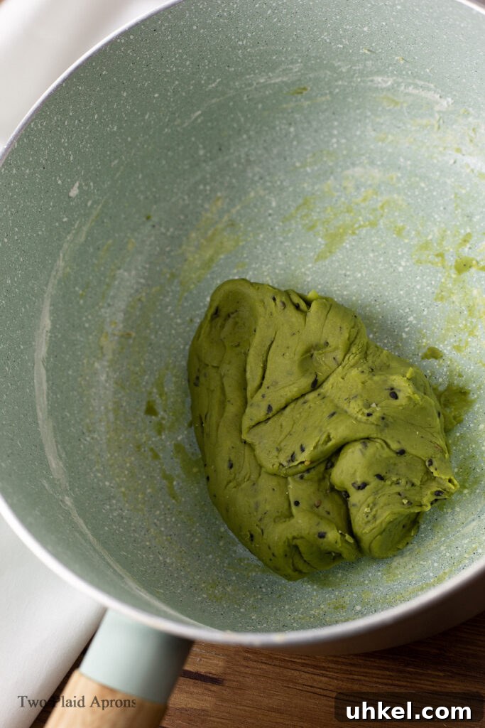 The dough before adding the eggs.
