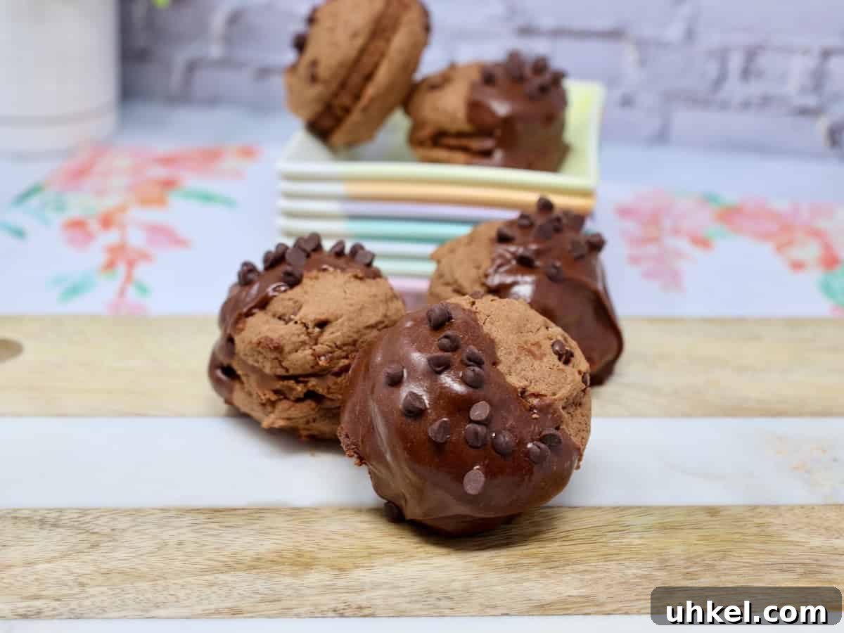 banana peanut butter chocolate sandwich cookies recipe