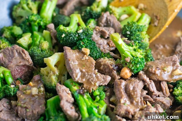Beef and Broccoli Stir-Fry with Black Bean Sauce Recipe 3 Stir fried beef & broccoli with black bean sauce- steak is stir-fried with broccoli in black bean sauce, Chinese wine, cashews and sriracha.