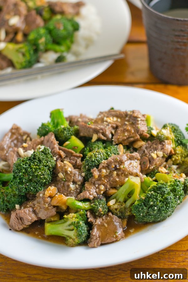 Beef and Broccoli Stir-Fry with Black Bean Sauce Recipe 4 Stir fried beef & broccoli with black bean sauce- steak is stir-fried with broccoli in black bean sauce, Chinese wine, cashews and sriracha.