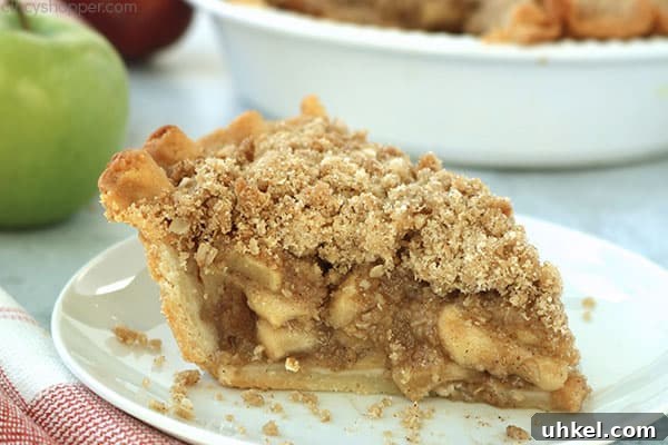 Authentic Dutch Apple Pie Recipe with Crispy Streusel Topping 13 Slice of Dutch Apple Pie on a plate.