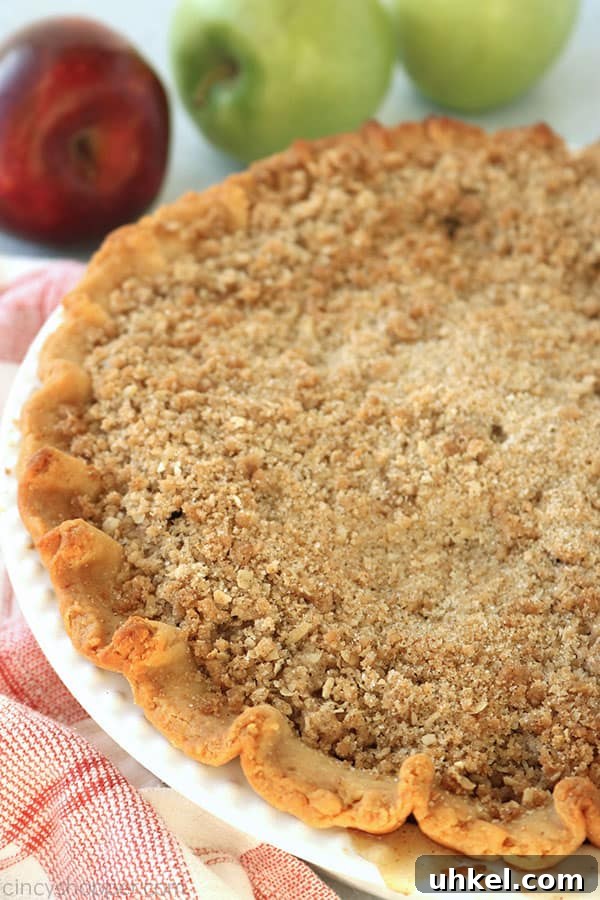 Authentic Dutch Apple Pie Recipe with Crispy Streusel Topping 3 Dutch Apple Pie whole.