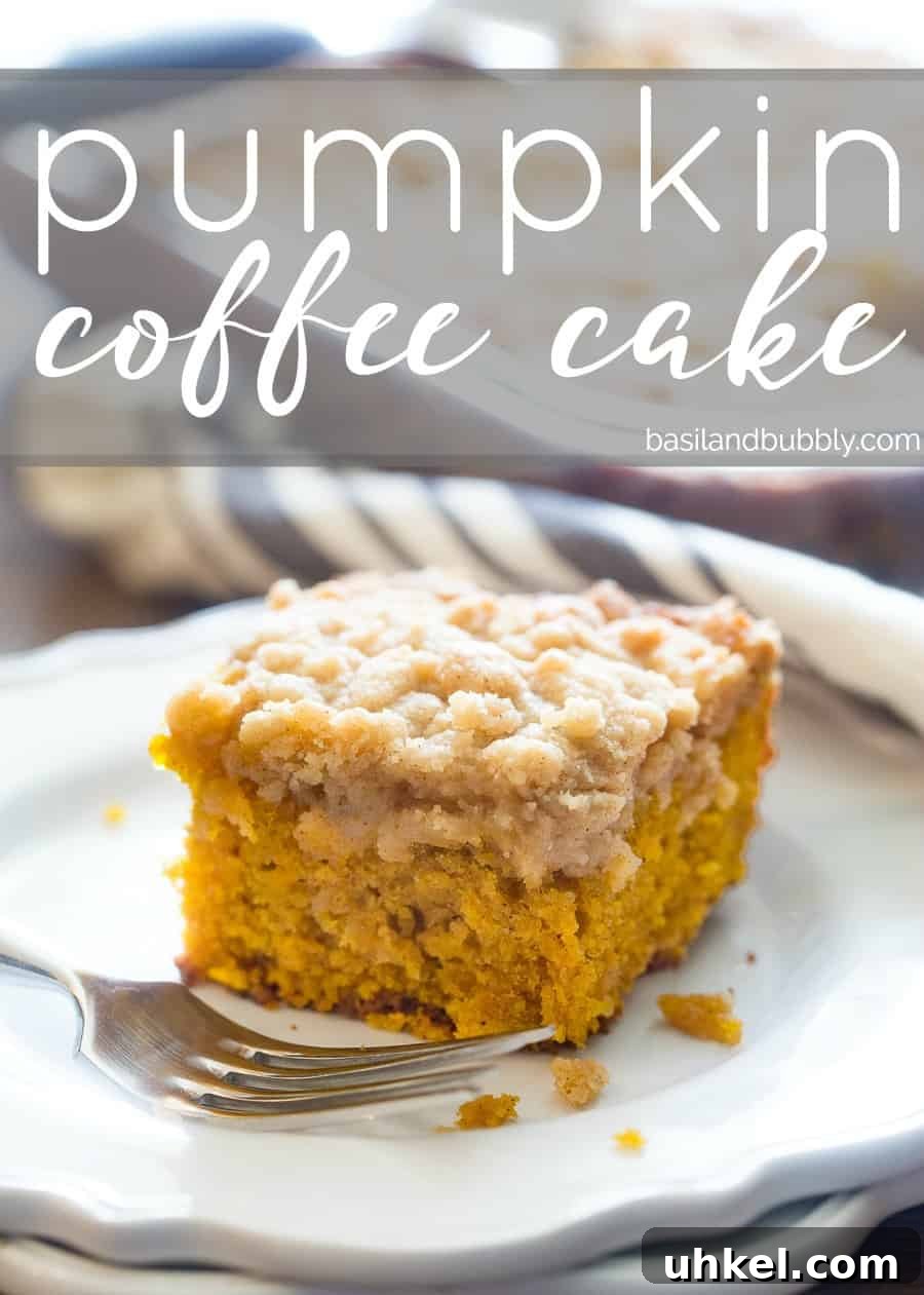 Moist Pumpkin Coffee Cake Recipe for Fall Gatherings 11 Pin for Pumpkin Coffee Cake