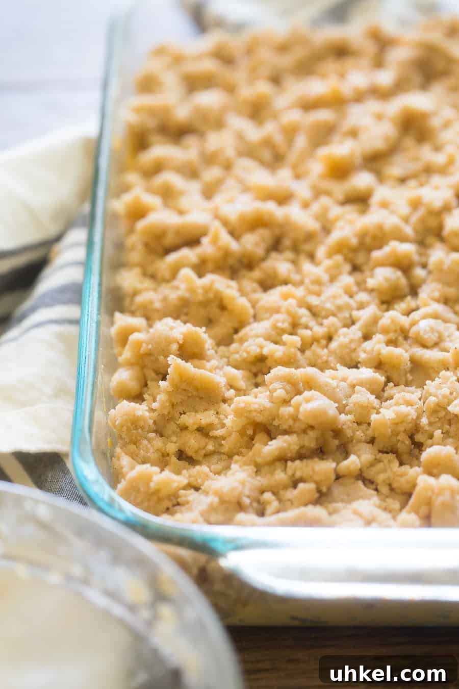 Moist Pumpkin Coffee Cake Recipe for Fall Gatherings 6 Pumpkin Coffee Cake Batter with Raw Crumb / Strudel on top