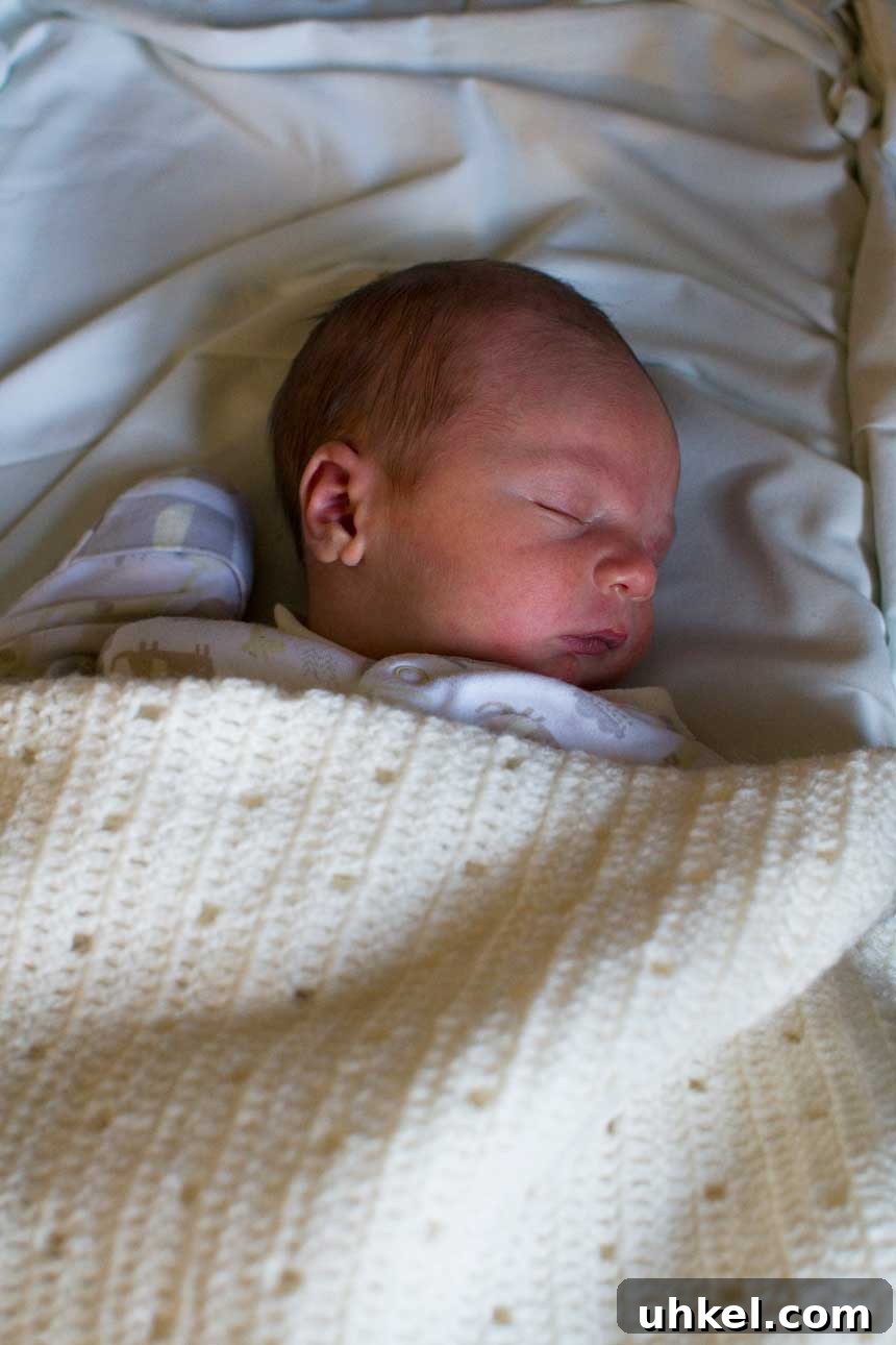 Meet Benjamin James: Award-Winning Photographer & Creative Director 3 A newborn baby asleep in a bassinet.