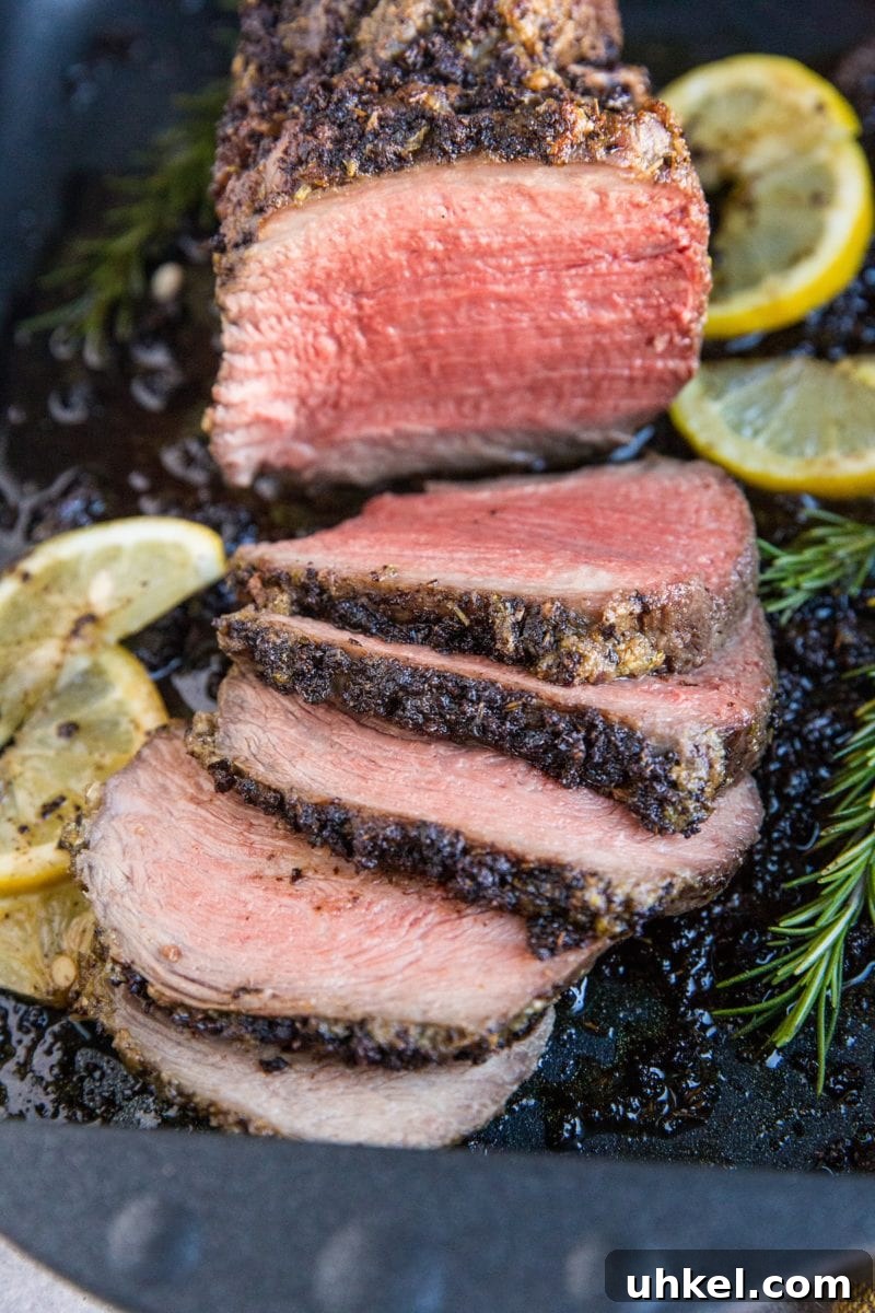 Garlic and Herb Beef Roast Recipe for Juicy Oven-Roasted Beef 9 Garlic Herb Roast Beef cooked to perfection. Make a garlic herb compound butter for the ultimate dining experience.