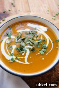 Carrot and Coriander Soup Recipe for Vibrant Flavor and Comfort 8 SPICED ROASTED SQUASH SOUP IN A BOWL