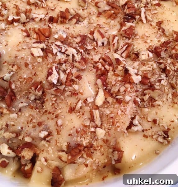 Apple Pecan Cobbler Recipe: Warm Spiced Filling with Crisp Topping 8 apple cobbler topped with chopped pecans