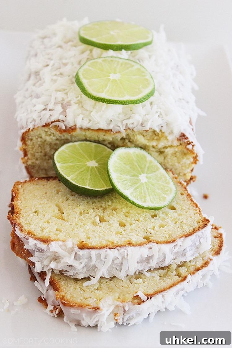 Moist Coconut Lime Pound Cake with Zesty Glaze 2 Coconut Lime Pound Cake – Soft and citrusy, this coconut-glazed pound cake hits the spot for breakfast or dessert.