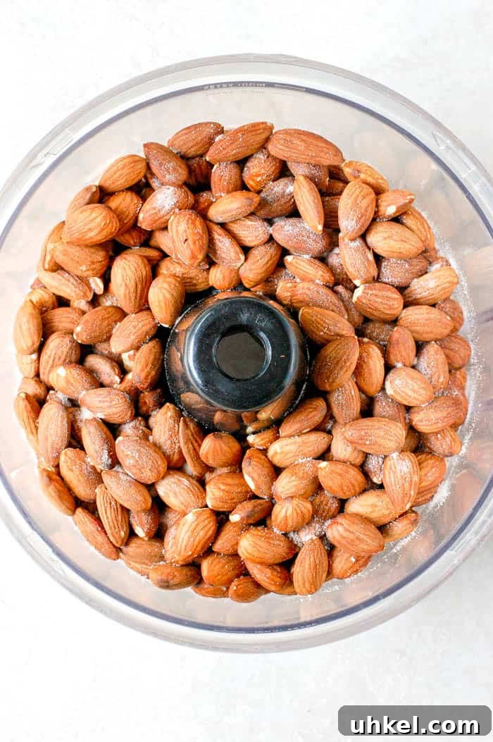 Homemade Almond Butter: Simple Step-by-Step Recipe for Smooth, Nutty Spread 4 almonds and salt in food processor