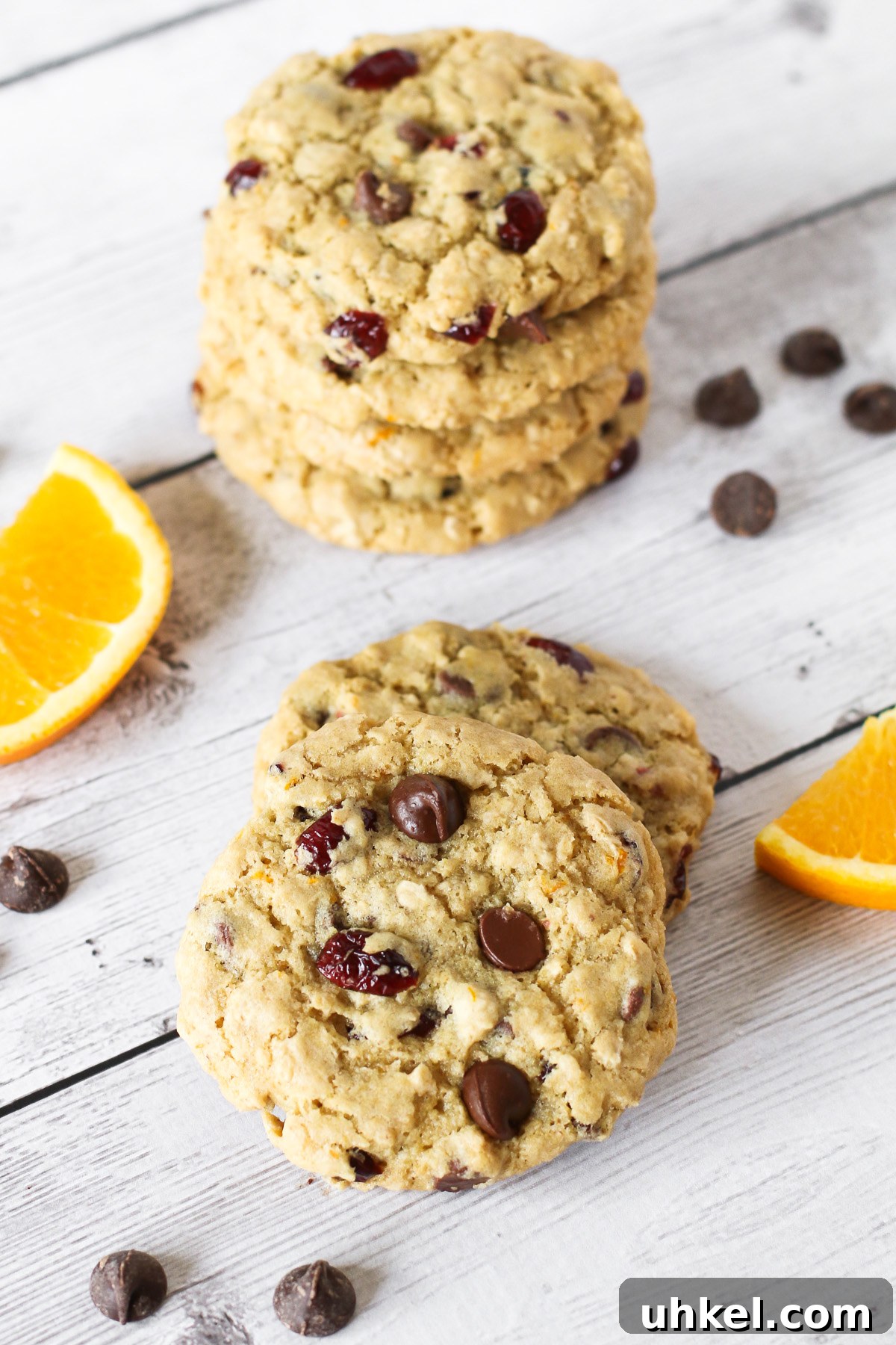 Gluten-Free Vegan Cranberry Orange Chocolate Chip Cookies Recipe 4 Gluten Free Vegan Cranberry Orange Chocolate Chip Cookies. Chewy cookies with orange zest, dried cranberries and lots of dark chocolate chips!