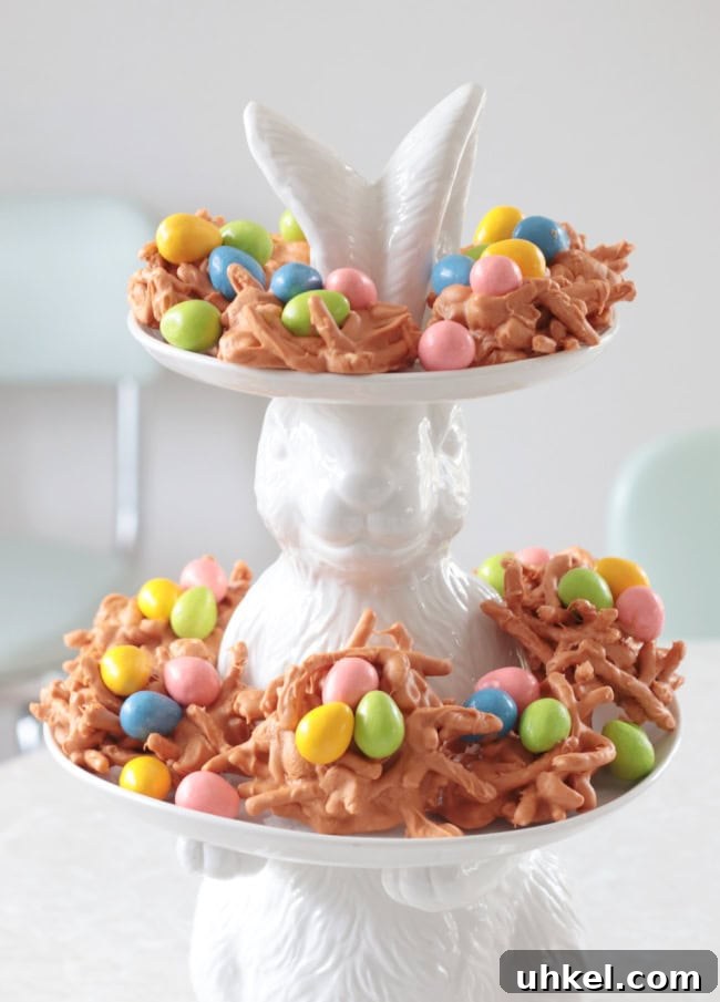 Butterscotch Haystack Cookies | Bird’s Nest Cookie Recipe 3 butterscotch birds nest cookies on bunny player