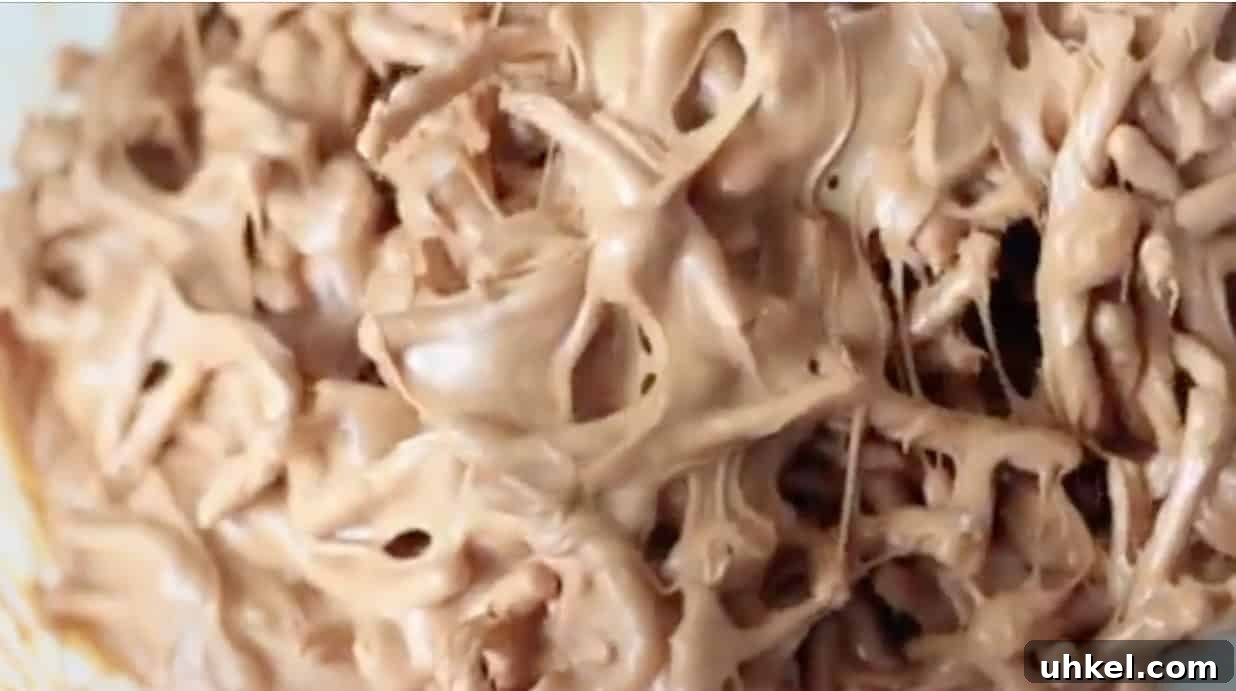 Butterscotch Haystack Cookies | Bird’s Nest Cookie Recipe 6 Bird's nest mixture in bowl.