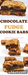 Decadent Chocolate Fudge Stuffed Cookie Bars Recipe 7 Chocolate Fudge Stuffed Cookie Bars are soft and gooey cookie bars with a quick and easy chocolate fudge running through the middle.