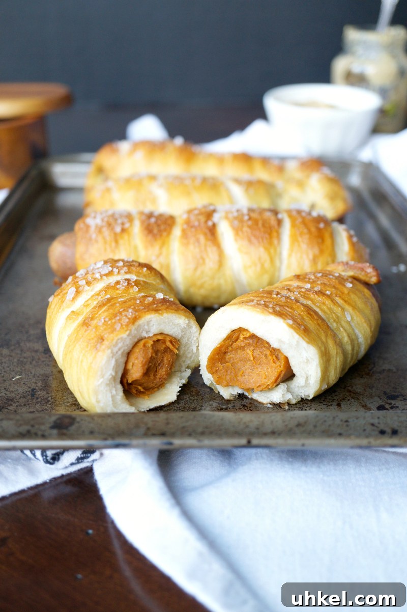 Vegan Pretzel Dogs: Homemade Recipe for Soft Pretzel Hot Dogs 6 vegan pretzel dogs | The Baking Fairy