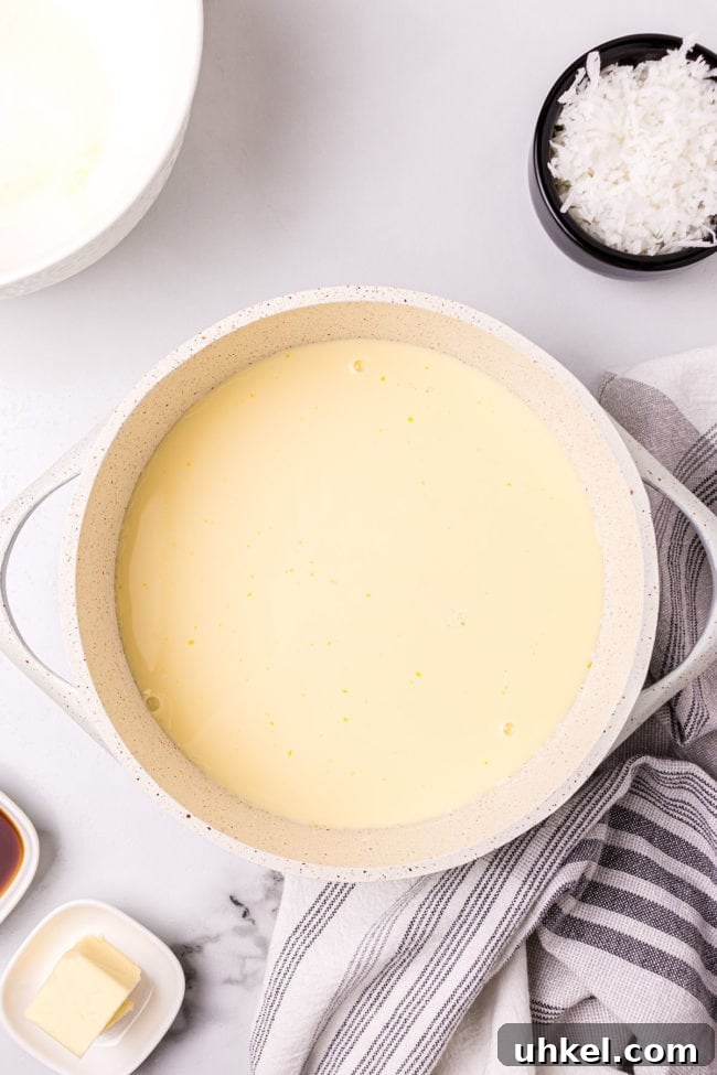 making custard pie filling